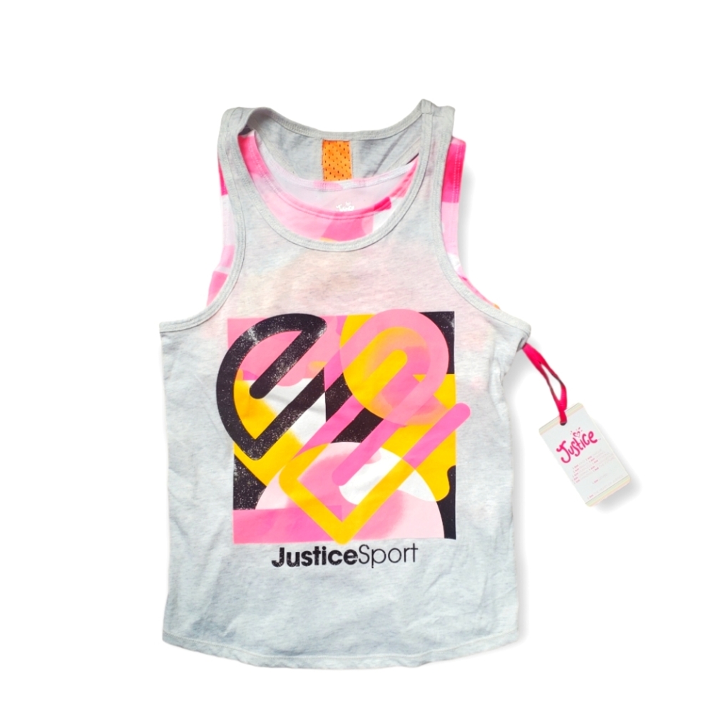 Justice Girl's JSport 2fer Tank Top Size M (10)